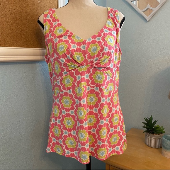 Boden Tops - Boden Sleeveless V-neck Floral Print Top Sz 12 (b1)